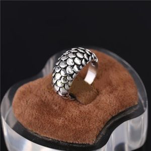 Anthropologie Solid Sterling Silver Mermaid Band Animal Nature Theme Ring